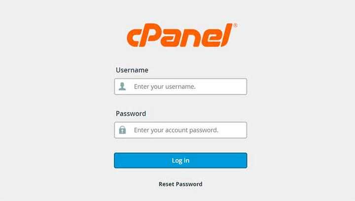 2. Загрузите cPanel на сервер