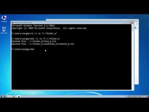 Как удалить папку с подпапками с помощью командной строки в Windows 10