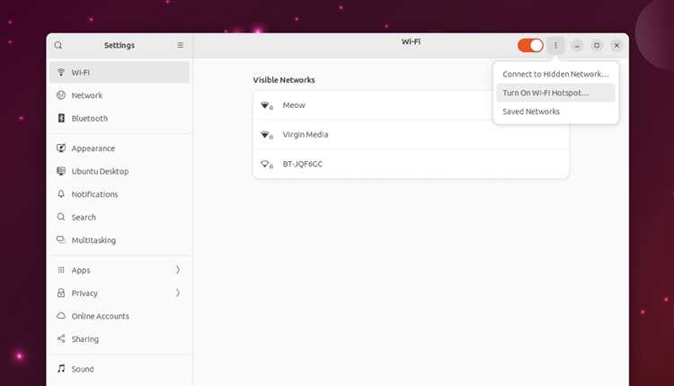 Как включить или отключить точку доступа Wi-Fi в Ubuntu Linux: подробная инструкция