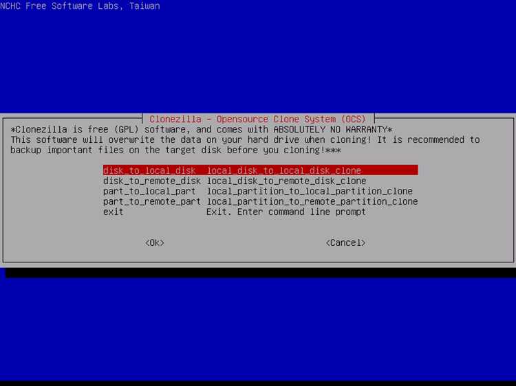 Клонирование жесткого диска Windows с помощью Clonezilla: пошаговое руководство