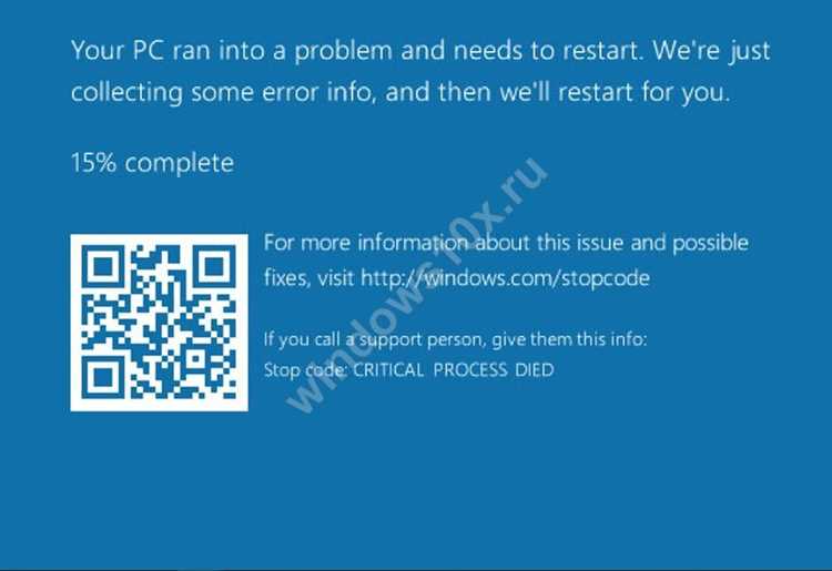 Причины ошибки CriticalProcessDied в Windows 11 и способы их решения